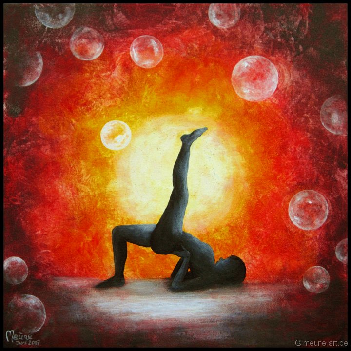 15 Power of Yoga - die Bruecke Auftragsarbeit;
Acryl auf Leinwand;
30 x 30 cm